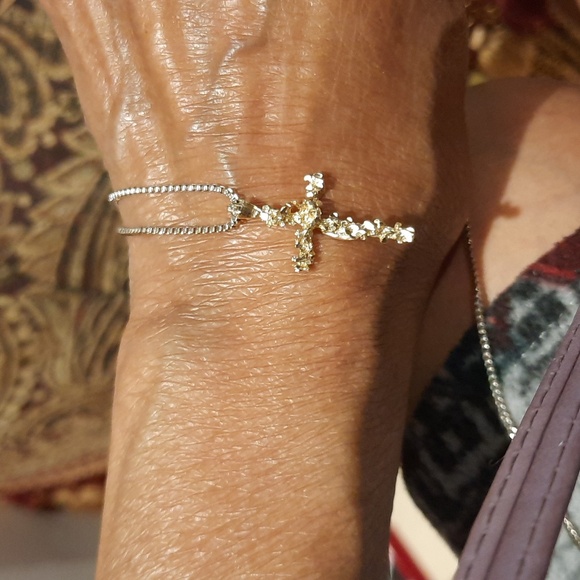 AUTHENTIC GENUINE SOLID 14K YELLOW GOLD DIAMOND 💎 CUT CROSS ✝️ PENDANT CHARM - Picture 8 of 8